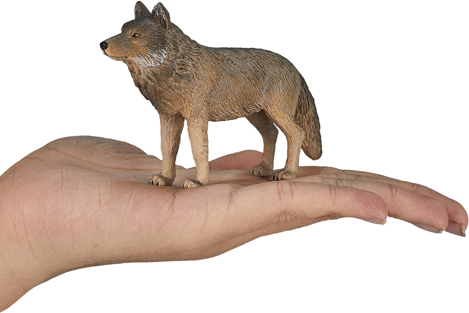 MOJO - Timber Wolf Standing | Hand-Painted Toy Figure | Woodland Collection | True to Life & Highly Detailed | Designed in UK