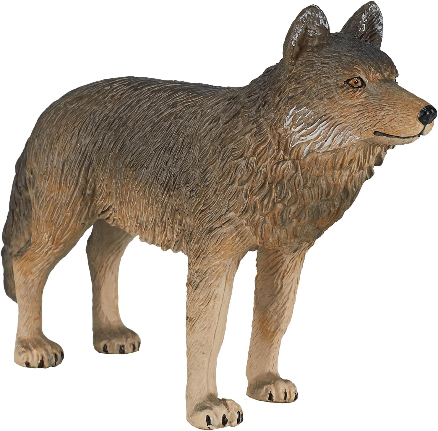 MOJO - Timber Wolf Standing | Hand-Painted Toy Figure | Woodland Collection | True to Life & Highly Detailed | Designed in UK