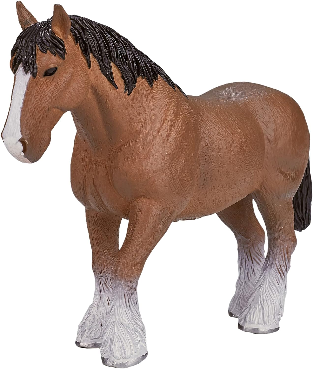 MOJO Clydesdale Horse Brown Farm Animal Model Toy Figure