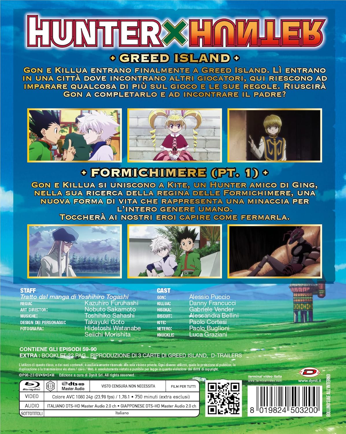 Hunter X Hunter Box 3: Greed Island+Formichimere, 1A Parte, Episodi 59 a 90, 5 Blu-Ray, First Press