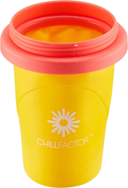 ChillFactor Slushy Maker Mango Mania-Taza Reutilizable caseros. Juguete de Cocina para Hacer granizados, Color Rosso, Talla única (Character Options LTD 07950