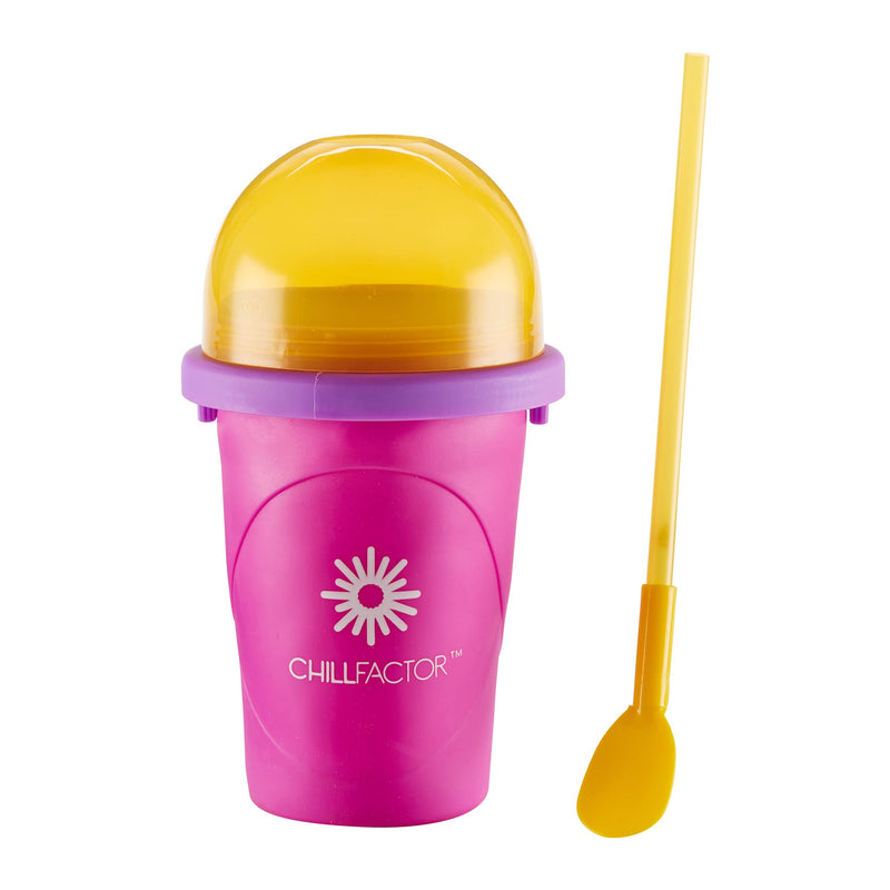 Character Options 07954 ChillFactor Passion Fruit Party-Reusable, Homemade Squeeze Cup slushy Maker Kitchen Toys