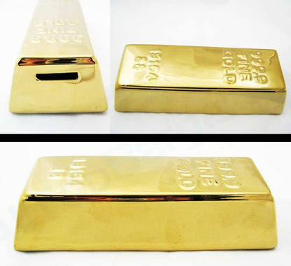 Ceramic Gold Bar Coin Bank (Pb17)