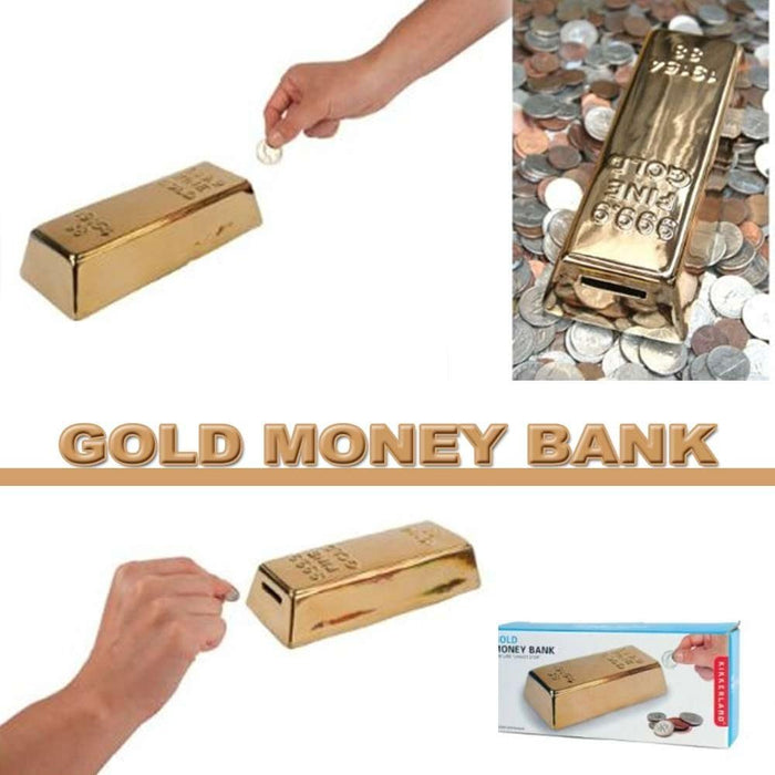 Ceramic Gold Bar Coin Bank (Pb17)