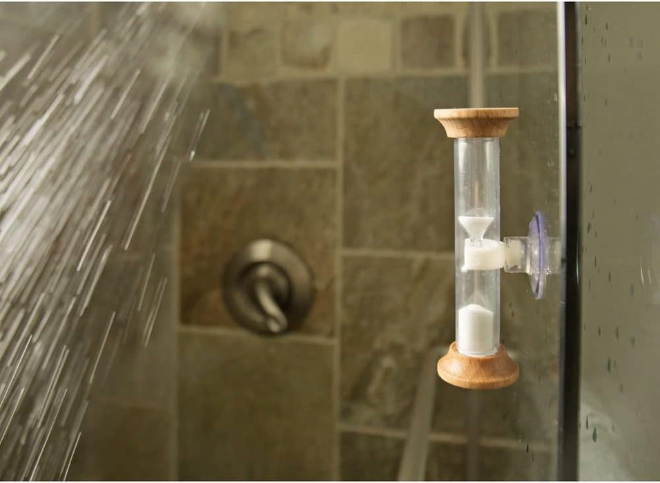 Kikkerland - 5 Minutes Shower Timer - Hourglass with suction cup for the shower.