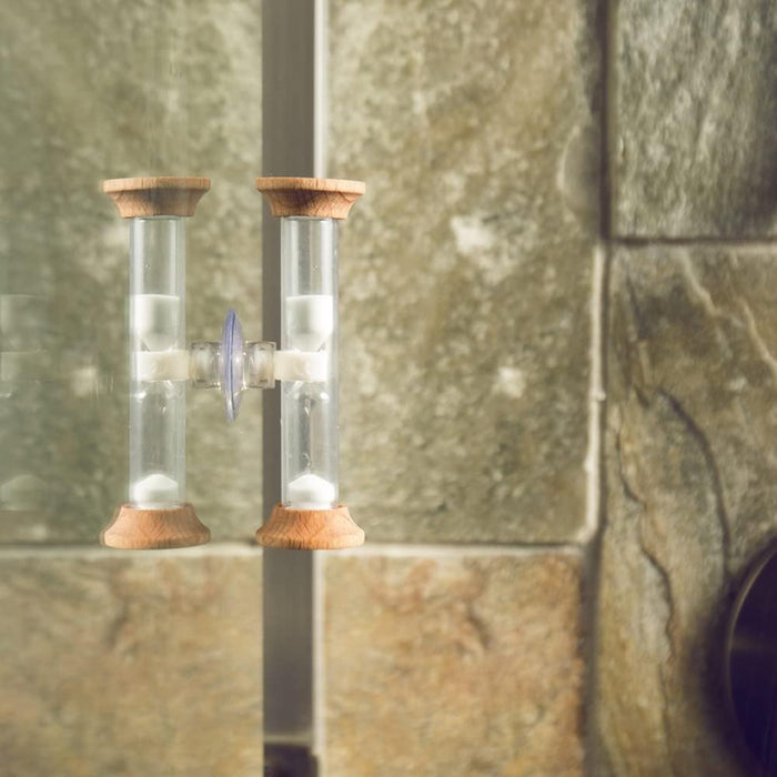 Kikkerland - 5 Minutes Shower Timer - Hourglass with suction cup for the shower.