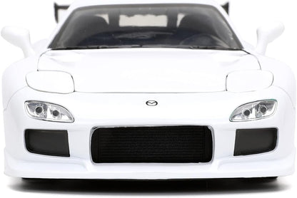 Jada Toys 253203065 Fast & Furious 1993 Mazda RX-7 1:24 Scale Tuning Model Opening Doors Bonnet Boot White