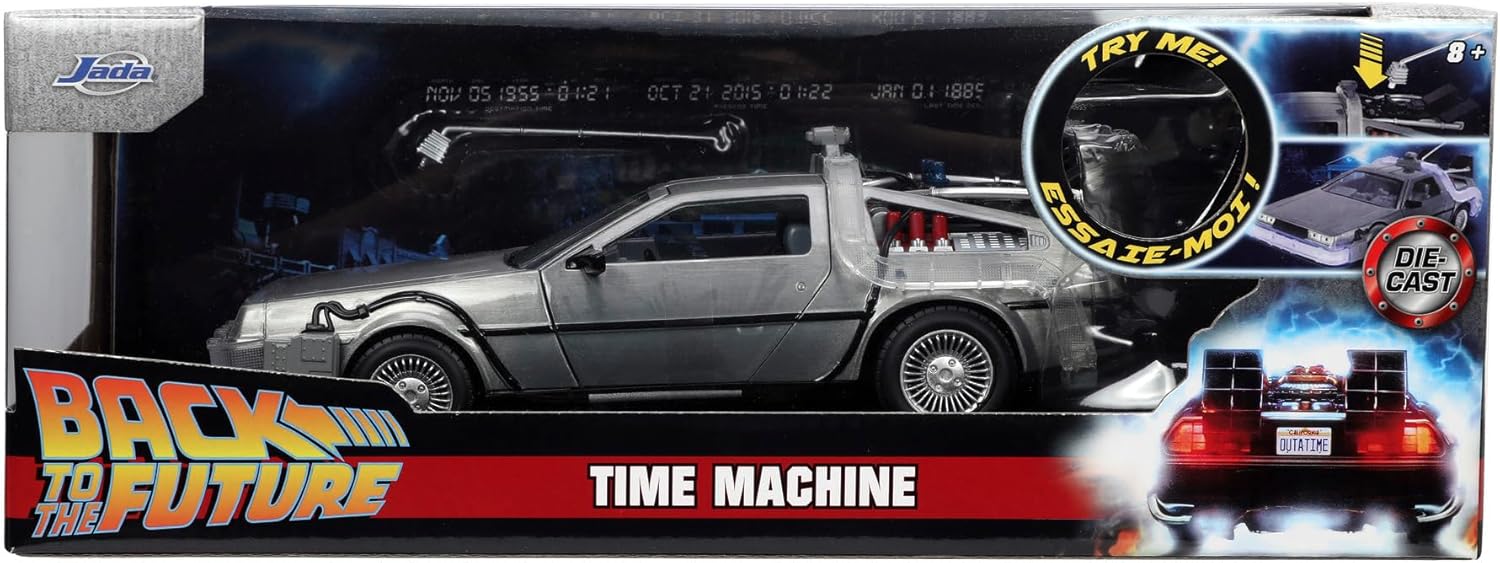 Jada Toys Time Machine Back to The Future 1, 1:24, Color Plata (253255038