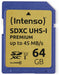 Intenso Scheda di memoria Premium SDXC UHS-I 64GB classe 10 blu, 1 pezzo