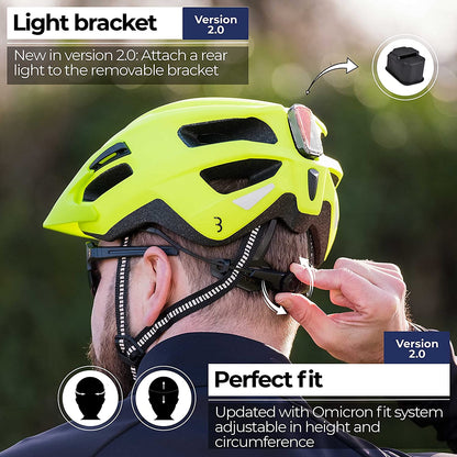 Bbb Cycling Dune 2.0 Road and Mountain Helmet MIPS Safety Protection Lightweight Detachable Visor CE Certified Mens Womens BHE-22B Matt Yellow 2.0 M (55-58cm)
