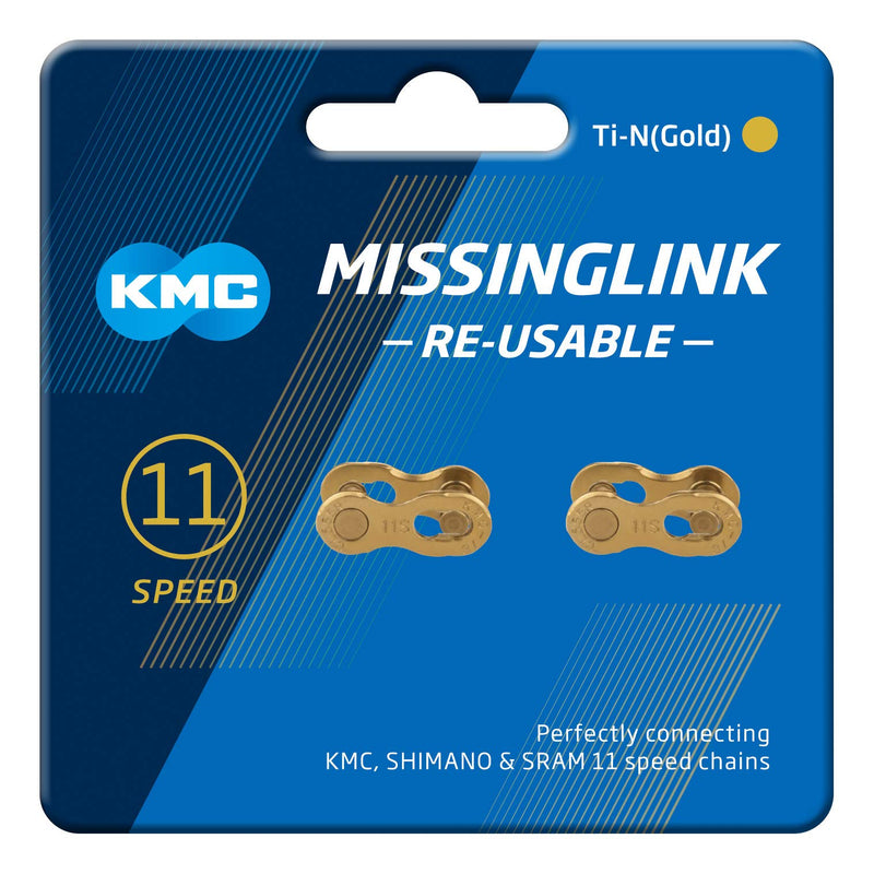 KMC Unisex – Erwachsene 11R Ti-N Kettenverschlussglied für 11-fach Ketten, gold,