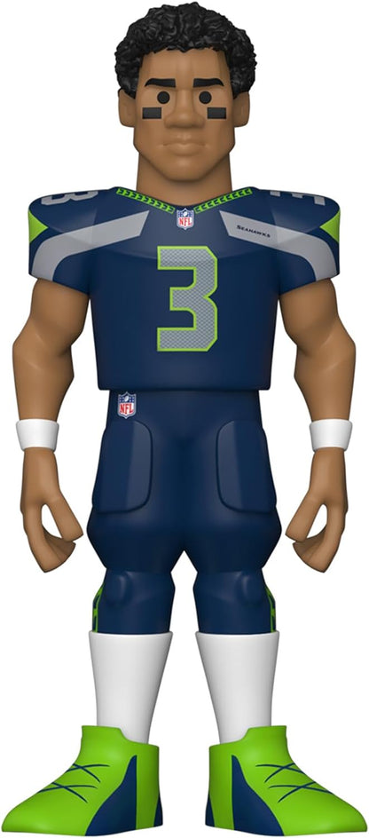 Funko Gold 5" NFL: Seahawks - Russel Russell Wilson - 1/6 Odds for Rare Chase Variant - Collectable Vinyl Action Figure - Birthday Gift Idea - Official Merchandise - Ideal Toy for Sports Fans