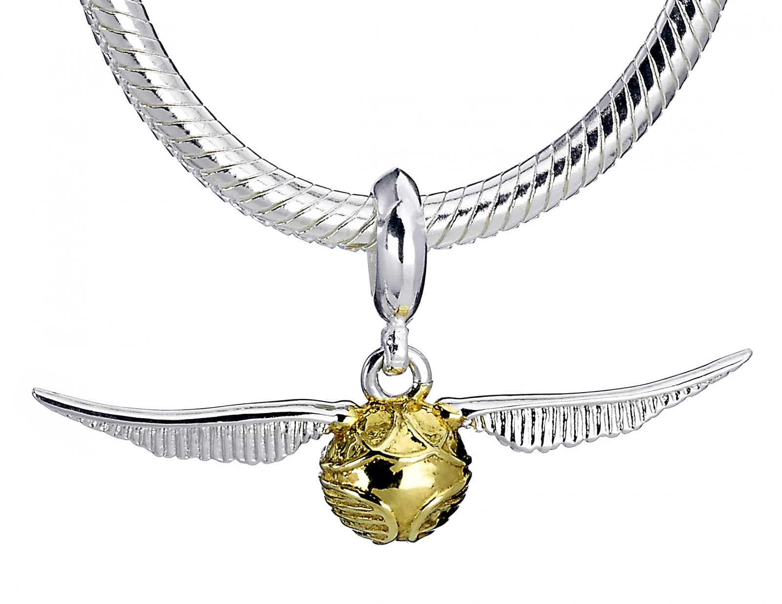 The Carat Shop Harry Potter Sterling Golden Snitch Slider Charm, Silver