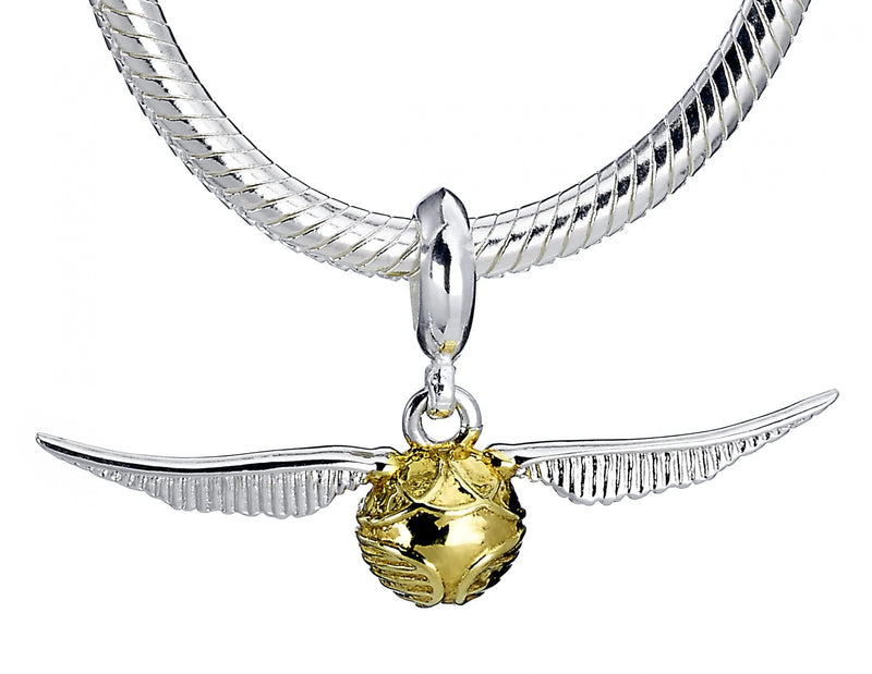 The Carat Shop Harry Potter Sterling Golden Snitch Slider Charm, Silver