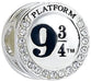 Harry Potter Official Sterling Silver Bracelet with 9 3/4 Charm Embellished with Swarovski Crystals by The Carat Shop