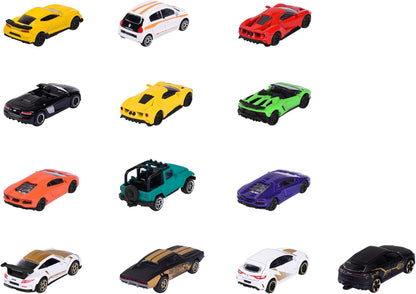 Majorette-Set de Regalo Coches de Juguete, Pack de 9+4 Maquetas de Vehículos, Escala 1:64 (7,5cm), Ruedas Giratorias y Suspensión, Incluye 4 Modelos Exclusivos (212054032)