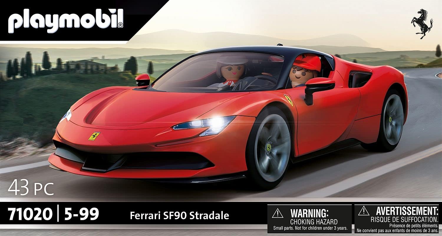 PLAYMOBIL 71020 Ferrari SF90 Stradale mit Lichteffekten, Supersportwagen, Sammlerstück für Autofans, Spielzeug für Sammler und Kinder ab 5 Jahren