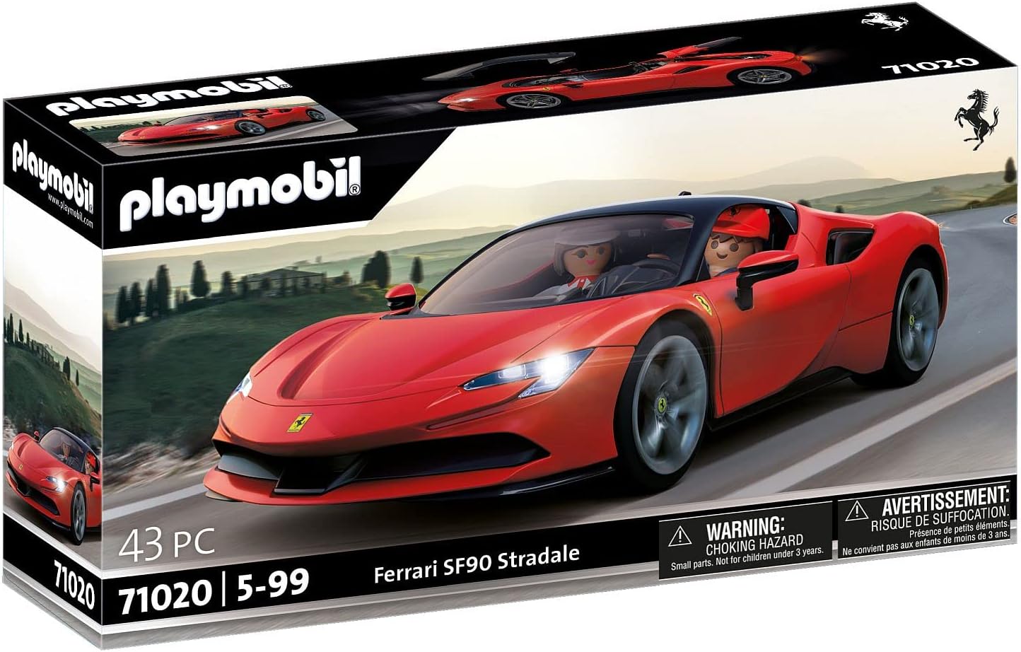 PLAYMOBIL 71020 Ferrari SF90 Stradale mit Lichteffekten, Supersportwagen, Sammlerstück für Autofans, Spielzeug für Sammler und Kinder ab 5 Jahren