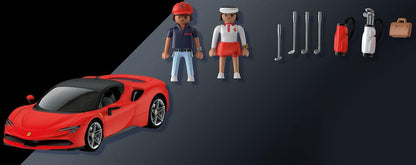 PLAYMOBIL 71020 Ferrari SF90 Stradale mit Lichteffekten, Supersportwagen, Sammlerstück für Autofans, Spielzeug für Sammler und Kinder ab 5 Jahren