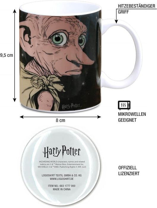 Logoshirt® Harry Potter - Dobby is A Free Elf I Porcelain Coffee Mug, 300 ml I Dishwasher & Microwave Safe I in Coloured Gift Box I Licensed Original Design