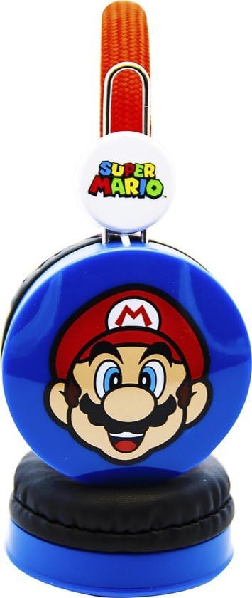 OTL Technologies Super Mario stereo headset voor kinderen met volumegrens (max 85 dB) en verstelbare hoofdband