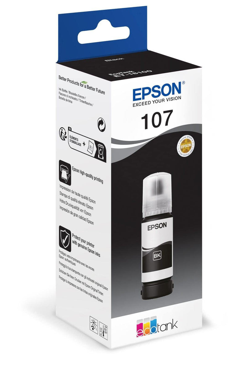 Epson 107 Black Ink Cartridge EcoTank 70ml for ET-18100 - C13T09B140