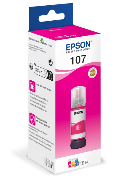 Epson 107 Magenta Ink Cartridge EcoTank 70ml for ET-18100 - C13T09B340