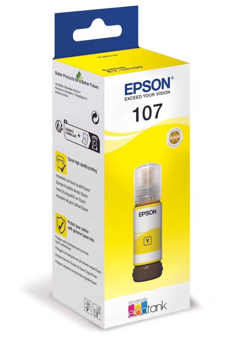 Epson 107 Yellow Ink Cartridge EcoTank 70ml for ET-18100 - C13T09B440