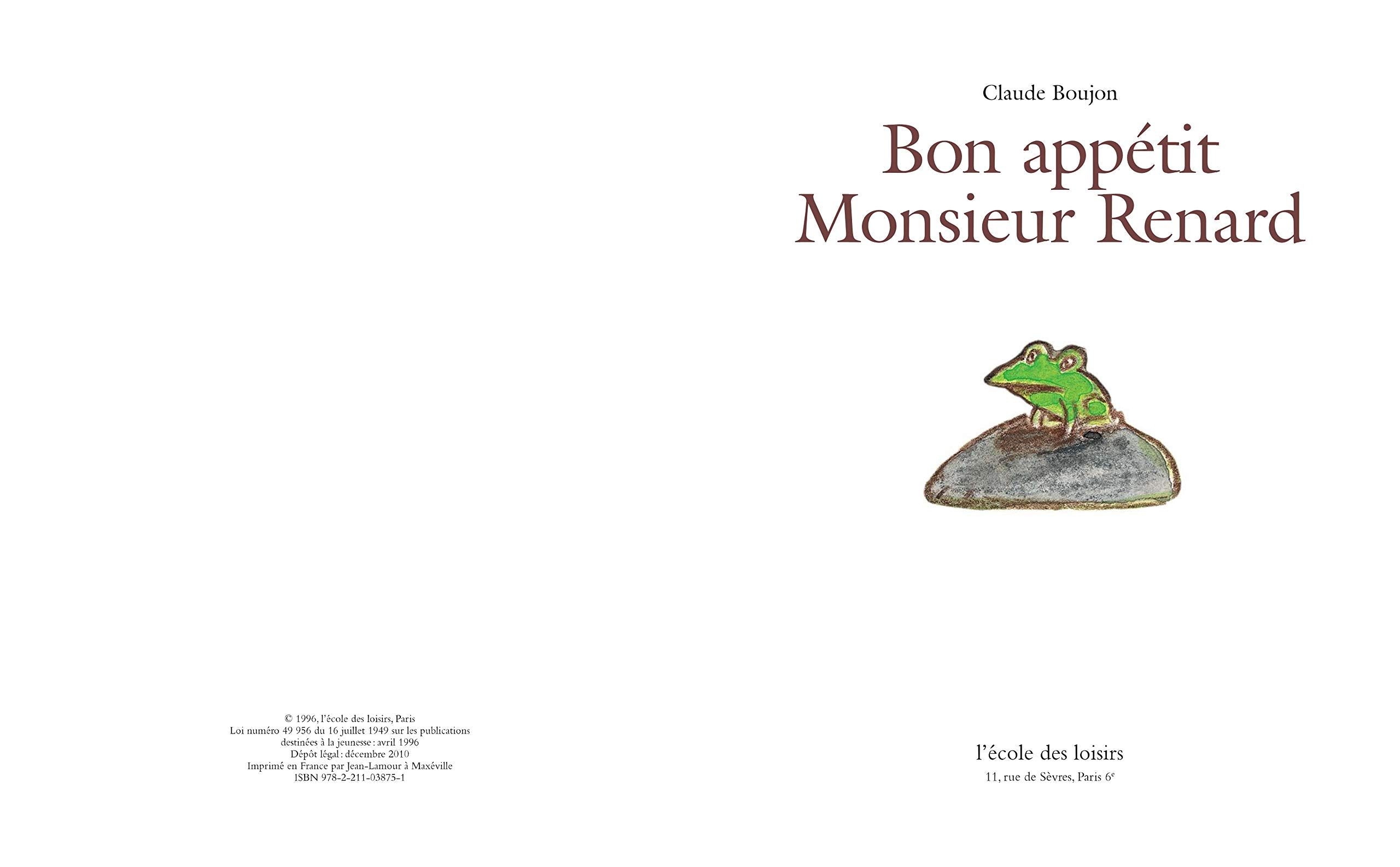 Bon appetit Monsieur Renard