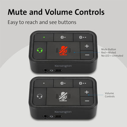 Kensington Universal 3-in-1 Pro Audio Headset Switch, USB-Powered, Alternate Between Devices Quickly & Easily, Ideal for Professional Call Handlers & Remote Working, Windows/ Mac Compatible (K83300WW