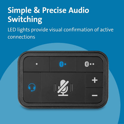 Kensington Universal 3-in-1 Pro Audio Headset Switch, USB-Powered, Alternate Between Devices Quickly & Easily, Ideal for Professional Call Handlers & Remote Working, Windows/ Mac Compatible (K83300WW
