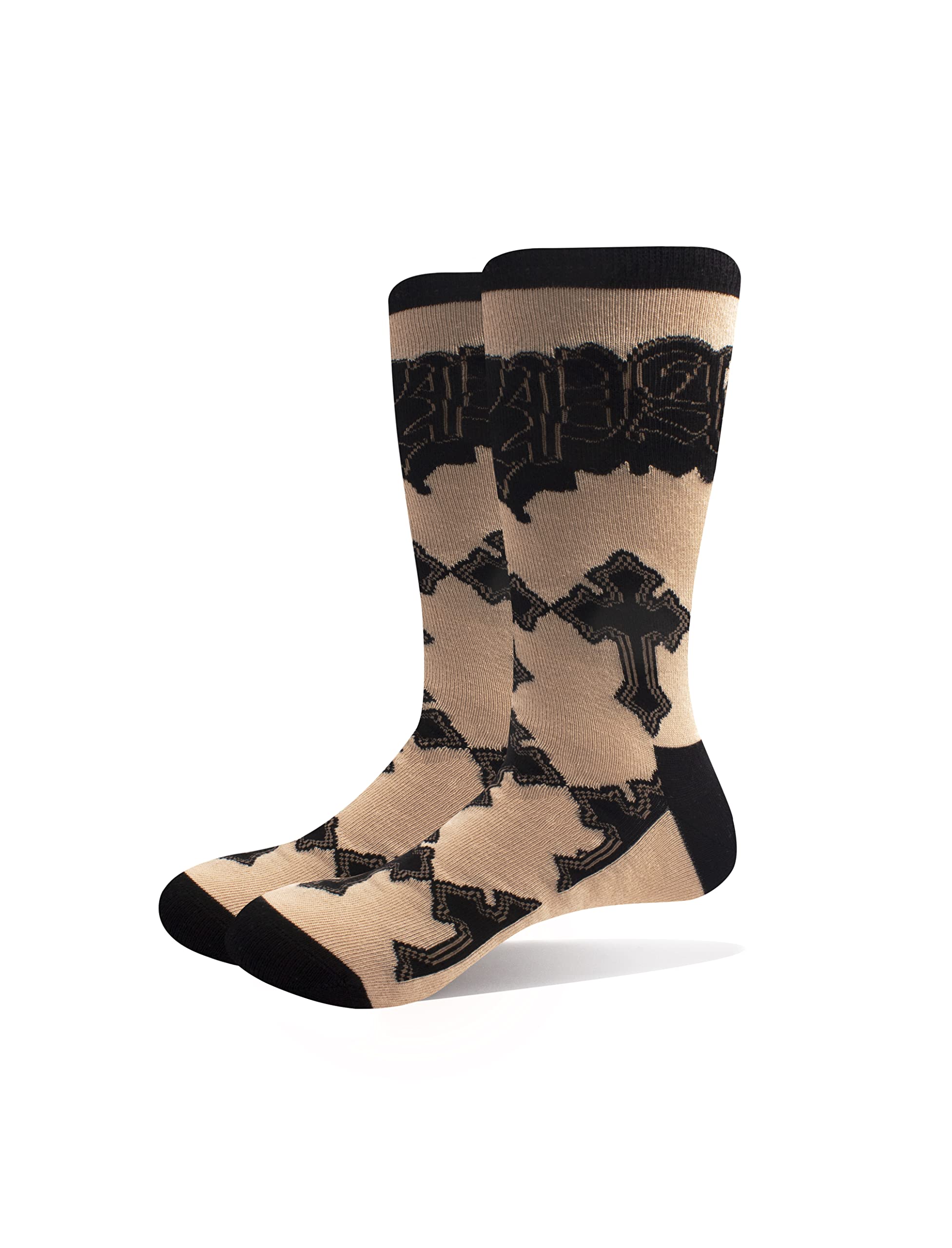 Tupac Ankle Socks Crosses Logo Official Unisex Sand (Uk Size 7-11) Size UK Size 7-11
