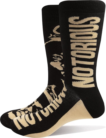 Biggie Smalls - Calcetines al Tobillo Coronas para Adultos Unisex (40,5 EU, 45,5 EU) (Negro, Dorado), Biggie Smalls Socks Gold Crown Logo Official Unisex Black (UK SIZE 7-11) UK Size 7-11, black, UK Size 7-11