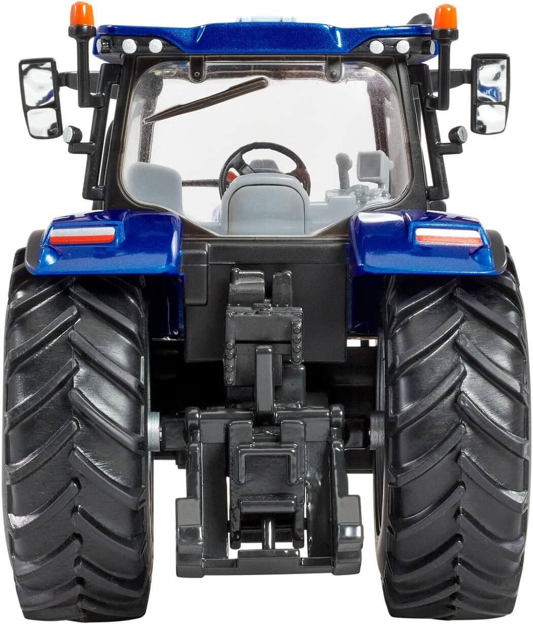 New Holland T6.180 Blue Power Tractor Toy, Farm Toys for Children, New Holland Tractor Toy Compatible with 1:32 Scale Farm Animals and Toys, Suitable for Collectors & Children from 3 Years