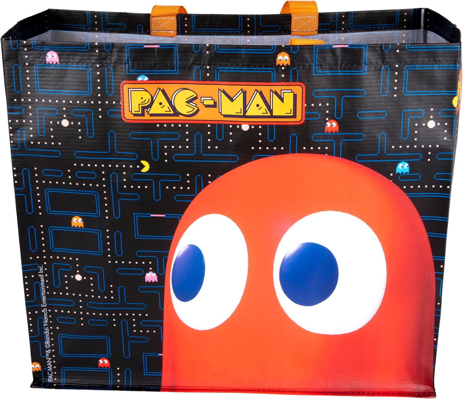 Konix Pac-Man Bolsa de Compras 40 x 45 x 20 cm - Material reciclado - Diseño laberinto