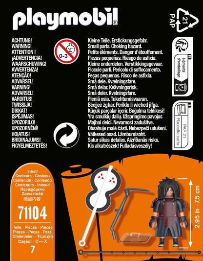 PLAYMOBIL Naruto Shippuden 71104 Madara con Ventaglio Gunbai, per Grandi E Piccoli Appassionati di Manga E Anime, con Dettagliati Accessori, dai 5 Anni in su