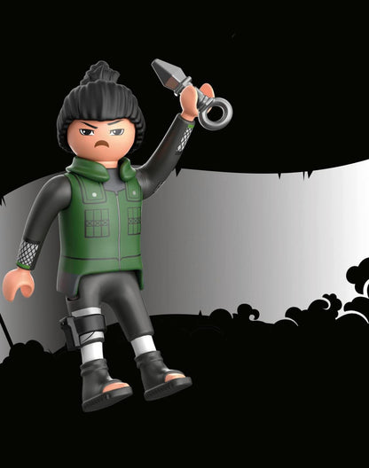PLAYMOBIL Naruto 71107 Shikamaru in dunkelgrüner Weste mit schwarzer Hose und schwarzen Stiefeln und Kunai, kreativer Spielspaß für Animefans mit tollen Details und authentischen Extras, ab 5 Jahren