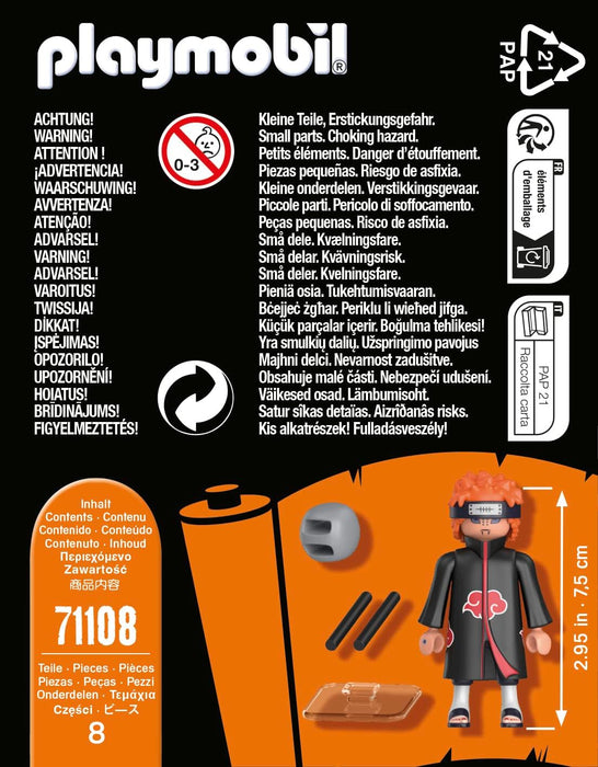 Playmobil 71108 Naruto: Pain Figure Set, Naruto Shippuden Anime Collectors Figure, Playset Suitable for Children and fans 5+ years