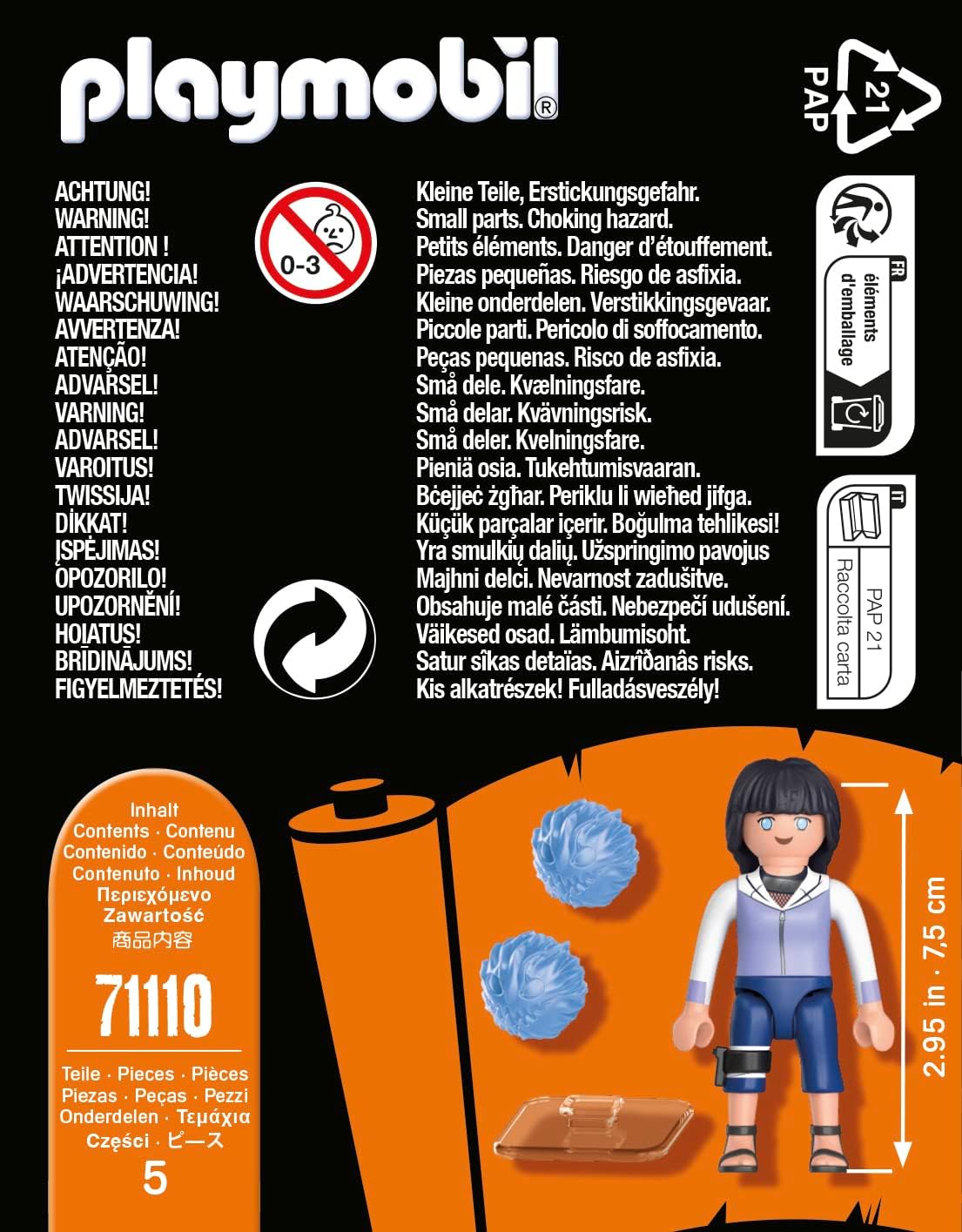 Playmobil 71110 Naruto: Hinata Figure Set, Naruto Shippuden Anime Collectors Figure, Playset Suitable for Children and fans 5+ years