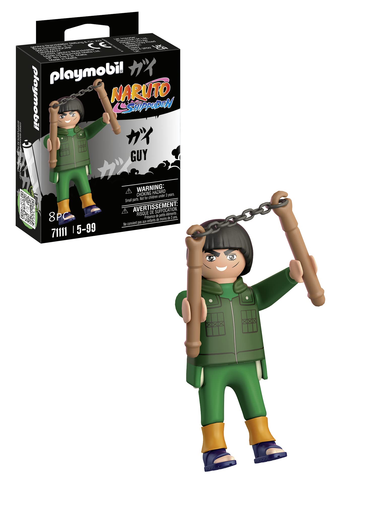 Playmobil 71111 Naruto: Mighty Guy Figure Set, Naruto Shippuden Anime Collectors Figure, Playset Suitable for Children and fans 5+ years
