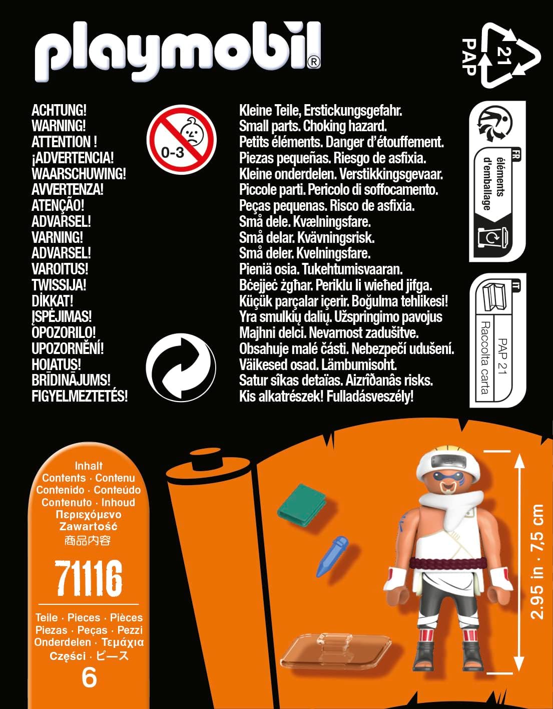 Playmobil 71116 Naruto: Killer B Figure Set, Naruto Shippuden Anime Collectors Figure, Playset Suitable for Children and fans 5+ years