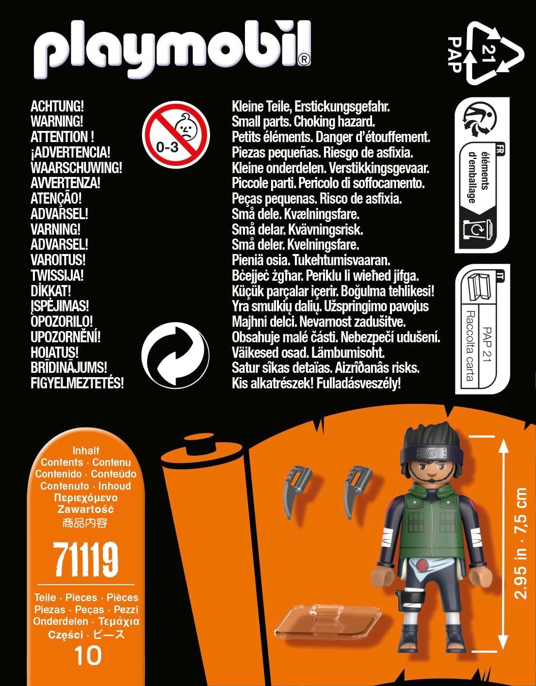 Playmobil 71119 Naruto: Asuma Figure Set, Naruto Shippuden Anime Collectors Figure, Playset Suitable for Children and fans 5+ years