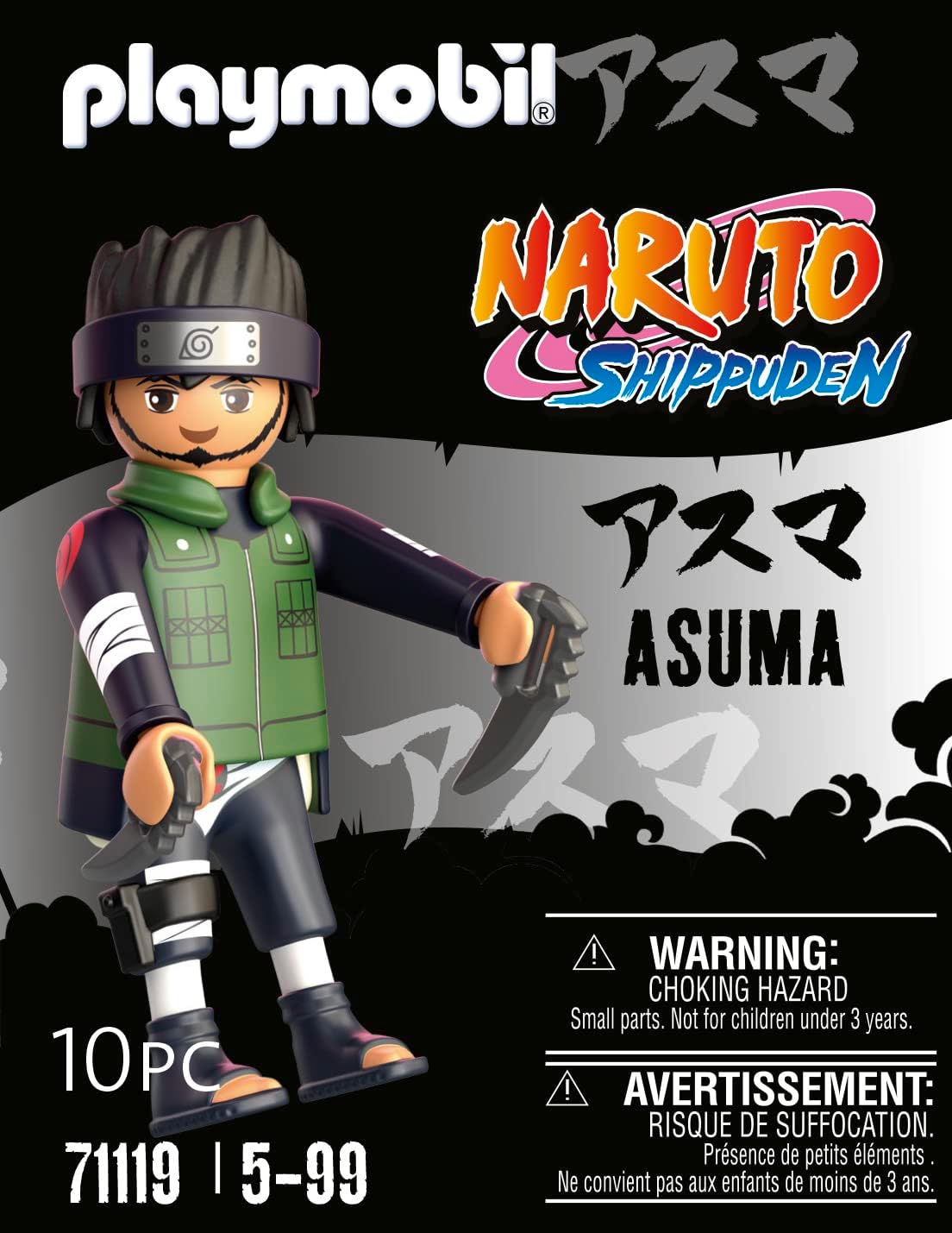 Playmobil 71119 Naruto: Asuma Figure Set, Naruto Shippuden Anime Collectors Figure, Playset Suitable for Children and fans 5+ years