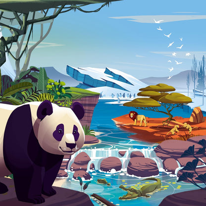 LUCKY DUCK GAMES - Nimalia | Board Game | Animal Themed Strategy Game | Territory Building Game | Fun Family Game for Kids and Adults | 2-4 Players | Ages 10+ | 20 Minutes