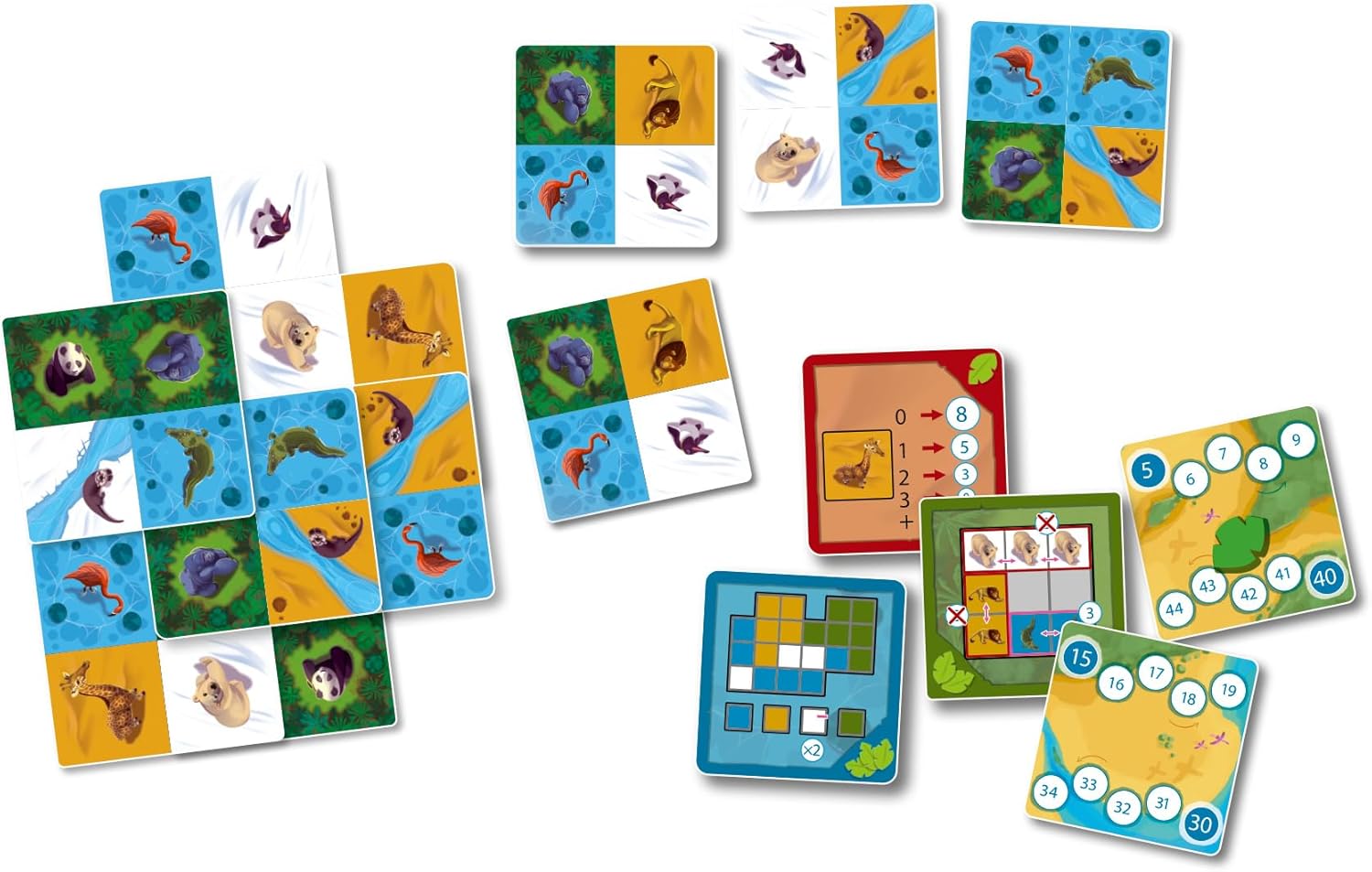LUCKY DUCK GAMES - Nimalia | Board Game | Animal Themed Strategy Game | Territory Building Game | Fun Family Game for Kids and Adults | 2-4 Players | Ages 10+ | 20 Minutes