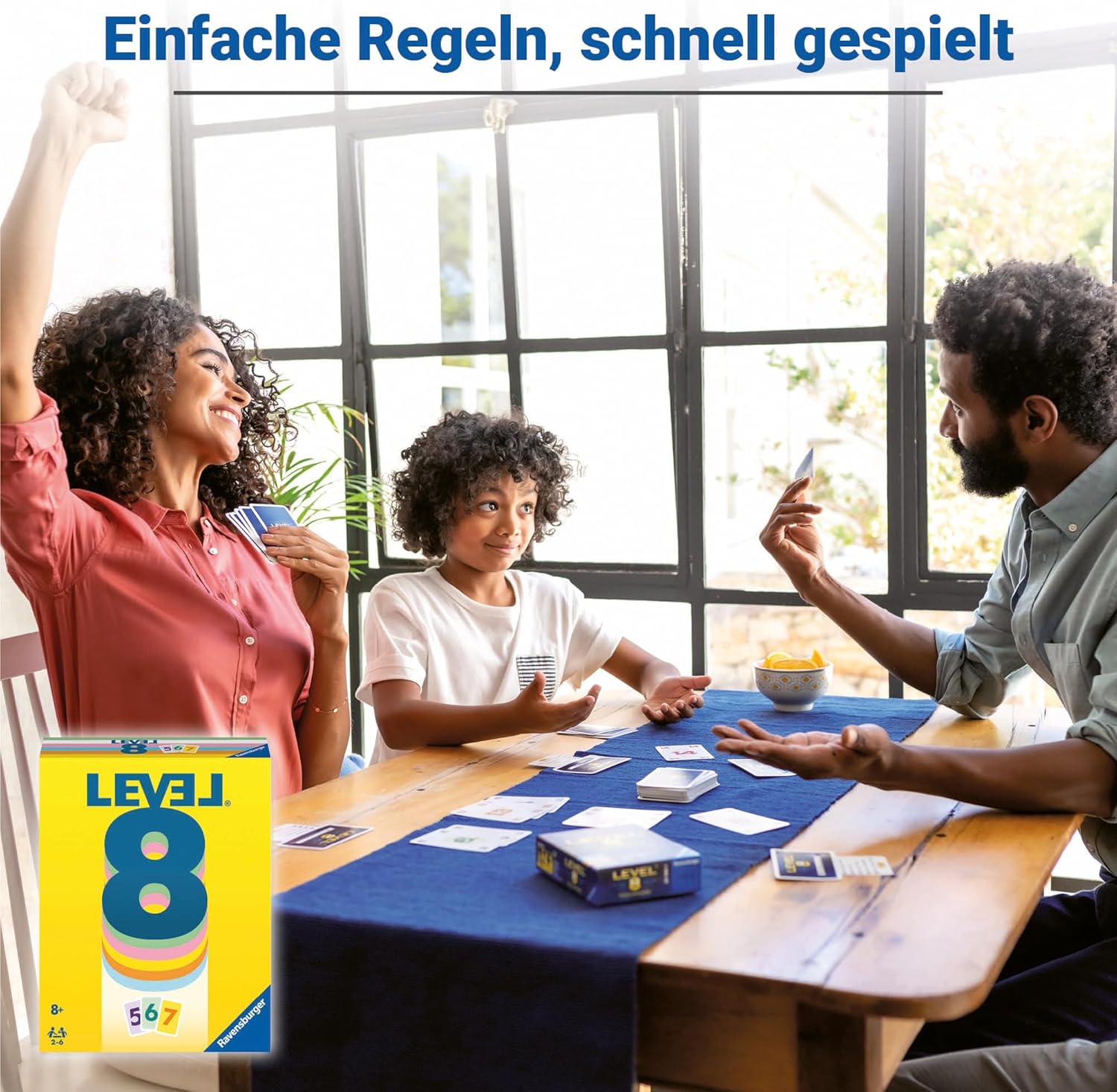 Ravensburger - Level 8 - Jeu de Cartes - Jeu de société pour Toute la Famille - Jeux de Combinaisons - De 2 à 6 Joueurs à partir de 8 Ans - Mixte - 20865 - (Multilingue - Français Inclus
