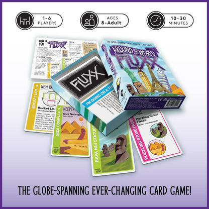 Around The World Fluxx Card Game - Worldwide Adventure with Dynamic Gameplay