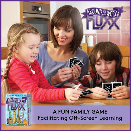 Around The World Fluxx Card Game - Worldwide Adventure with Dynamic Gameplay