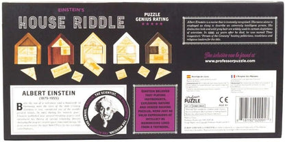 Professor Puzzle Einstein's House Riddle - Brain Teaser Puzzle - 3D Wooden Puzzle