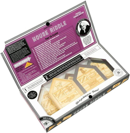 Professor Puzzle Einstein's House Riddle - Brain Teaser Puzzle - 3D Wooden Puzzle